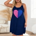 thumbnail image 4 of Ynynloco Women Plus Size Casual Summer Beach Dresses Crew Neck Cover Ups Sundress Swing Tank Dress with Pockets, 4 of 6