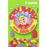 Cry Baby Tears Extra Sour Hard Candy, Five Flavors, 1.98-Ounce Boxes. Peanut Free, Gluten Free.
