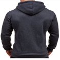 thumbnail image 4 of Men Fall Winter Hoodies Long Sleeve Tracksuit Zip Slim Hooded Coat Male Jacket Plus Size, 4 of 6
