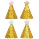 thumbnail image 1 of Sombreros de fiesta Linaichen, 4 piezas, mini sombreros de cumpleaños, sombreros de estrellas brillantes, sombreros de fiesta infantiles para fiestas de cumpleaños infantiles., 1 of 7