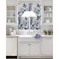 thumbnail image 3 of Elegant Floral Swag Curtains for Living Room/Bedroom Windows, Modern Rustic Blue Butterfly Flowers Kitchen Curtains and Valances Set 36 Inch Length, Light Filtering Swags Valance Curtain Panels, 3 of 5
