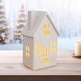 thumbnail image 1 of Ilumina navideño, casas de cerámica, decoración navideña, decoraciones navideñas decorativas rústicas, adorno de escritorio para regalo de estilo C Macarena Figura Casa de Pueblo, 1 of 8
