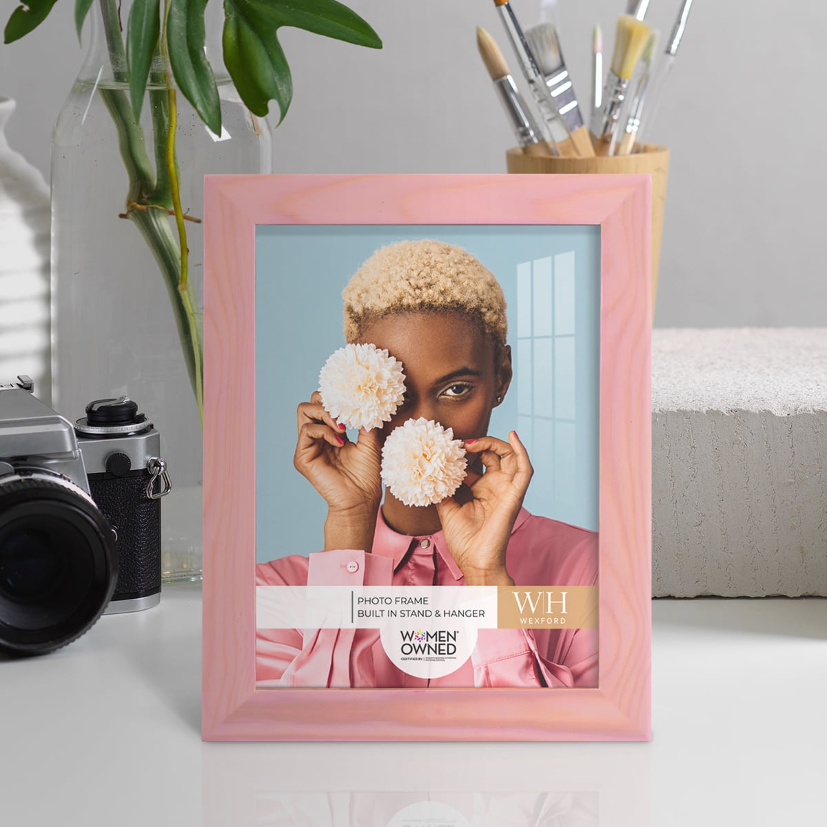 Woodgrain 6 in. x 8 in. Sunset Pink Picture Frame