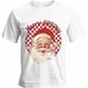 thumbnail image 1 of Camisetas gráficas informales de manga corta para hombre con texto "Feliz Navidad, Papá Noel", 1 of 8