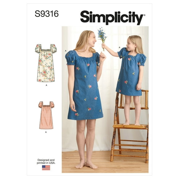Simplicity Mother and Daughter Dresses-3-8 / 6-16