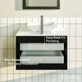 thumbnail image 6 of Totti Wave 24" Espresso Modern Bathroom Vanity w/ Super White Man-Made Stone Top & Sink, 6 of 7