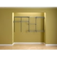 thumbnail image 6 of ClosetMaid 78809 ShelfTrack 5ft. to 8ft. Adjustable Closet Organizer Kit, Satin Chrome, 6 of 6
