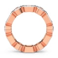 thumbnail image 4 of Emerald & Round Shape Lab Grown Diamond Carmen Bazel Eternity Ring For Women | 4 Carat IGI Certified 14K Rose Gold | FG-VS Quality Friendly Diamonds Eternity Ring Size 8, 4 of 4