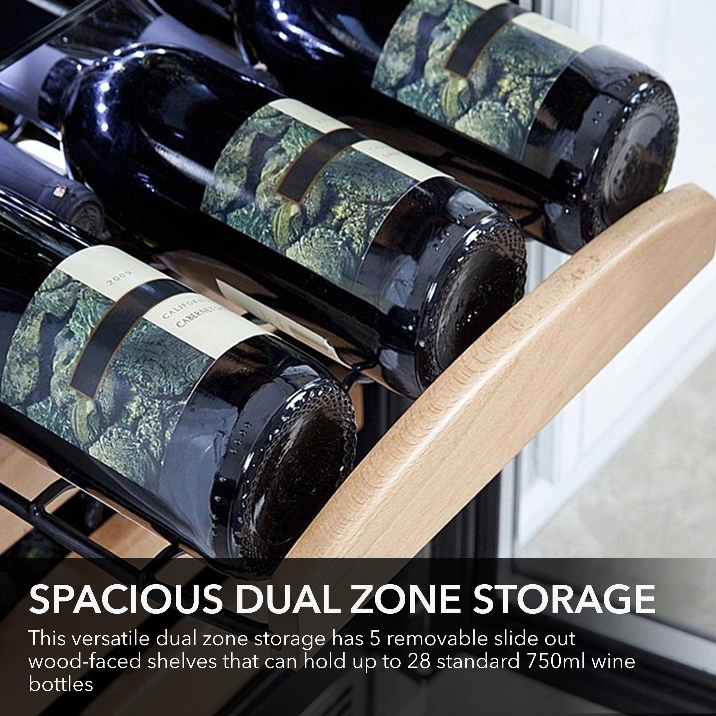 Whynter 28-Bottle Dual Zone Built-In Wine Refrigerator