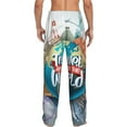 thumbnail image 3 of Haiem Travel Around The World Men's Pajama Pants Ultra Lightweight Pjs Bottoms Sleepwear Bottom Pants with Pocket Drawstring-X-Large, 3 of 9