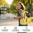 thumbnail image 6 of DISNIMO Lemon Cat Print Large Capacity School Backpack with Multi Compartments & Side Pockets, Durable Bookbag for Elementary & Middle School Students Daily Use Travel, 6 of 7