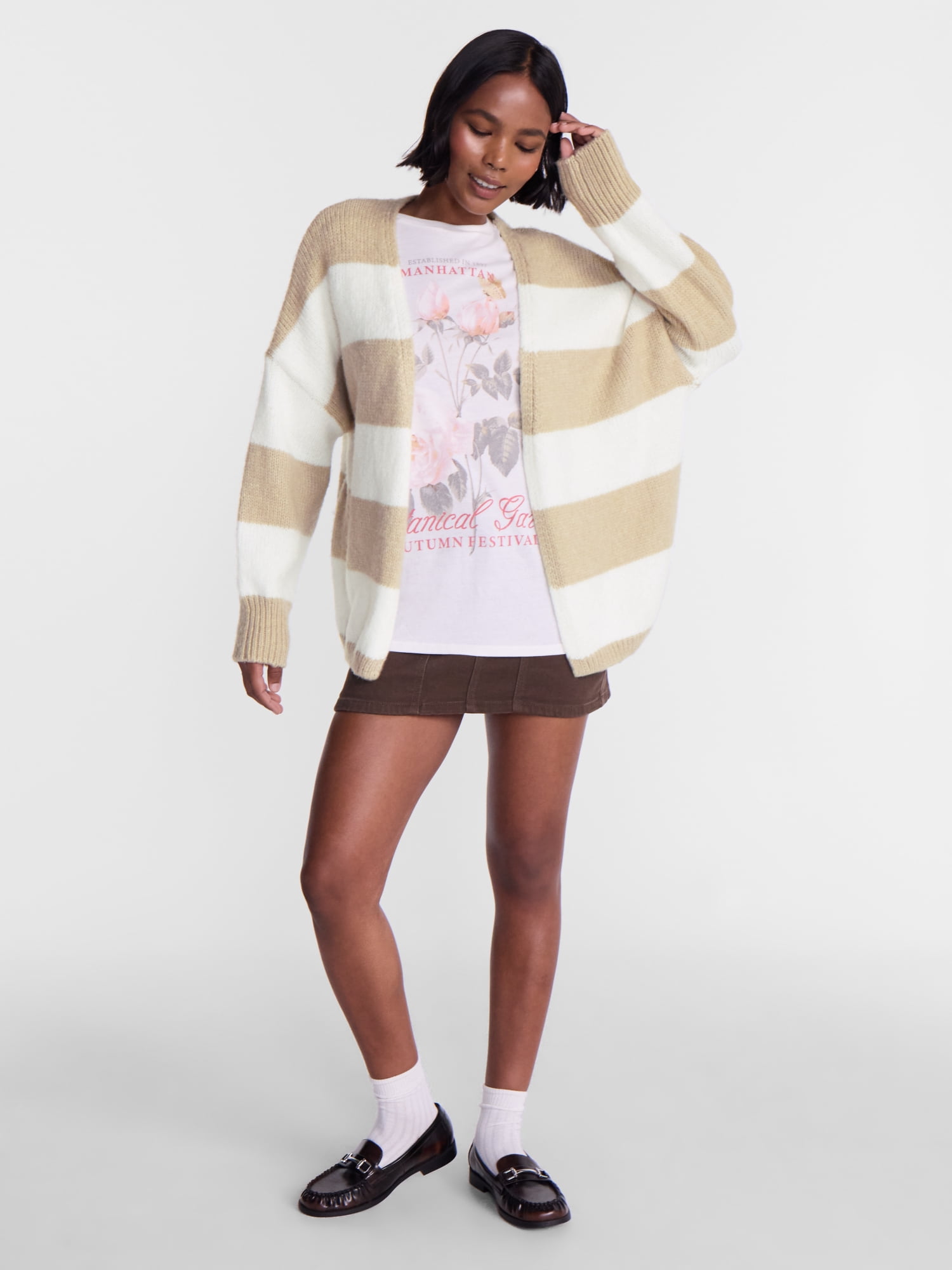 No Boundaries Women's Open Front Cardigan, Women's XXS-4X
