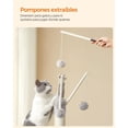 thumbnail image 3 of Árbol para gatos Feandrea MPCT143W01 con 3 postes y cueva, gris claro, 3 of 9