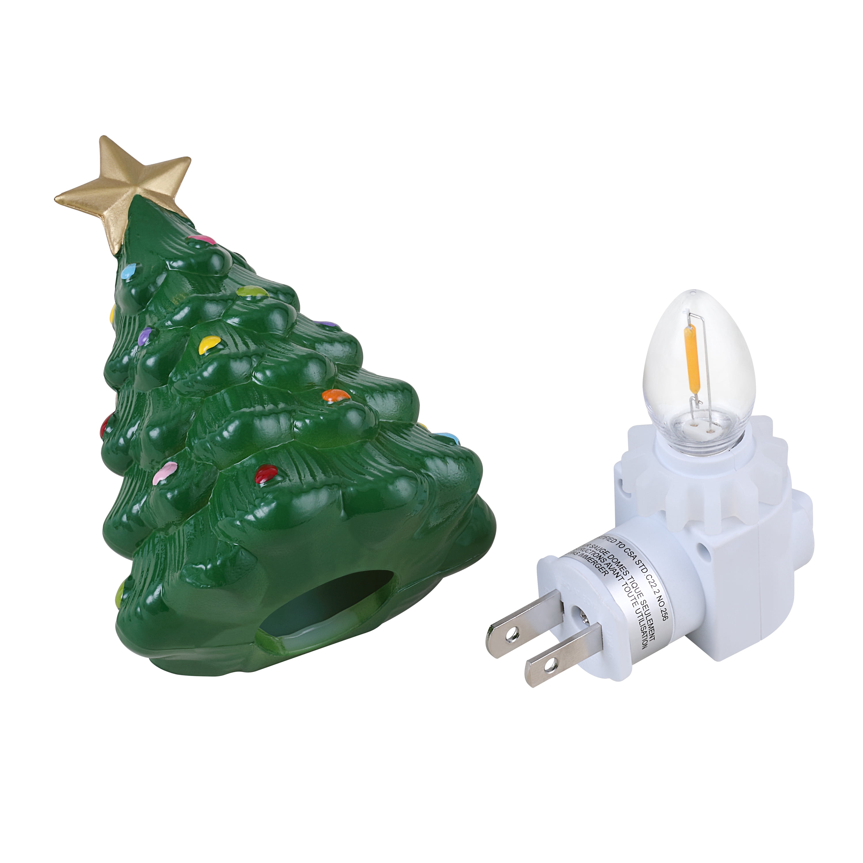 Mr. Christmas Decorative Green Christmas Tree Nightlight, Warm White