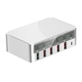 thumbnail image 1 of Station de Charge USB 40W, Station d'Accueil de Charge Sans Fil avec 6 Ports Rapides USB, Organisateur de Charge Multi-Appareils pour Téléphone, Tablettes et Téléphones Intelligents, Chargeur Multi-Appareils, 1 of 7
