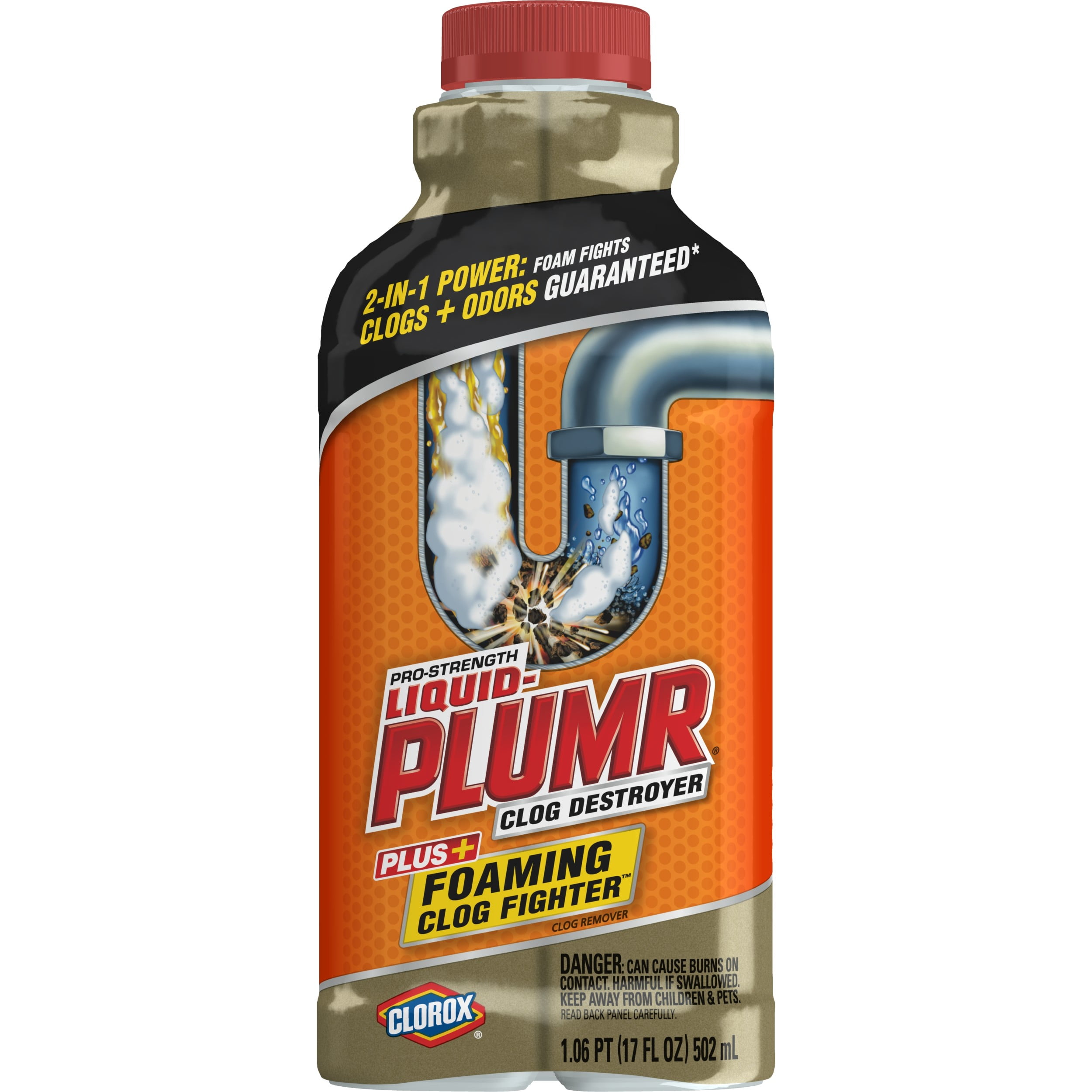 Liquid-Plumr 17 oz. Industrial Strength Urgent Clear Clog Remover and Drain  Cleaner 4460031678 - The Home Depot