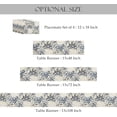 thumbnail image 2 of Hydrangea Flower Dragonfly Vintage Linen Table Runner Kitchen Table Decoration Farmhouse Dining Tablecloth Wedding Party Decor, 2 of 5