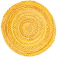 thumbnail image 2 of SAFAVIEH Braided Calvin Transitional Cotton Reversible Area Rug, Gold, 3' x 3' Round, 2 of 11