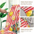 thumbnail image 5 of Yayeee 2 Pack Dining Chair Covers Stretch Parson Chairs Slipcovers Seat Protector, Red Striped Lemon, 5 of 6