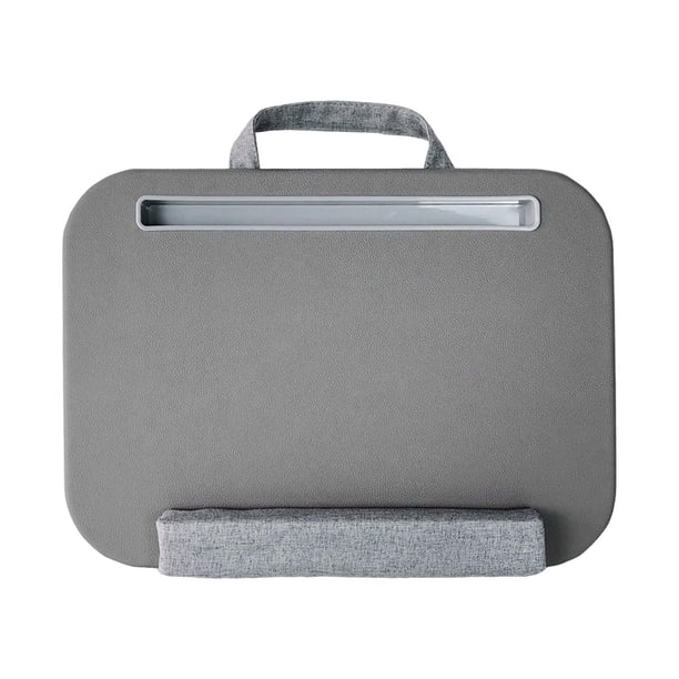 Escritorio portátil para computadora portátil con ranura para tableta, accesorio resistente para oficina en casa Gris claro