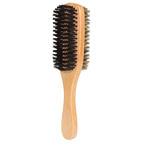 Soimiss Salon Beard Brush Yellow Natural Bristles for Soft Healthy Facial Hair
