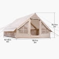 thumbnail image 3 of VEVOR Inflatable Tents for Camping, 5-8 Person Easy Setup Blow up Tent with Hand Pump, 300D Oxford Glamping Tent with Stove Jack 2 Doors & 4 Mesh Windows, Storage Bag Included, 3 of 10