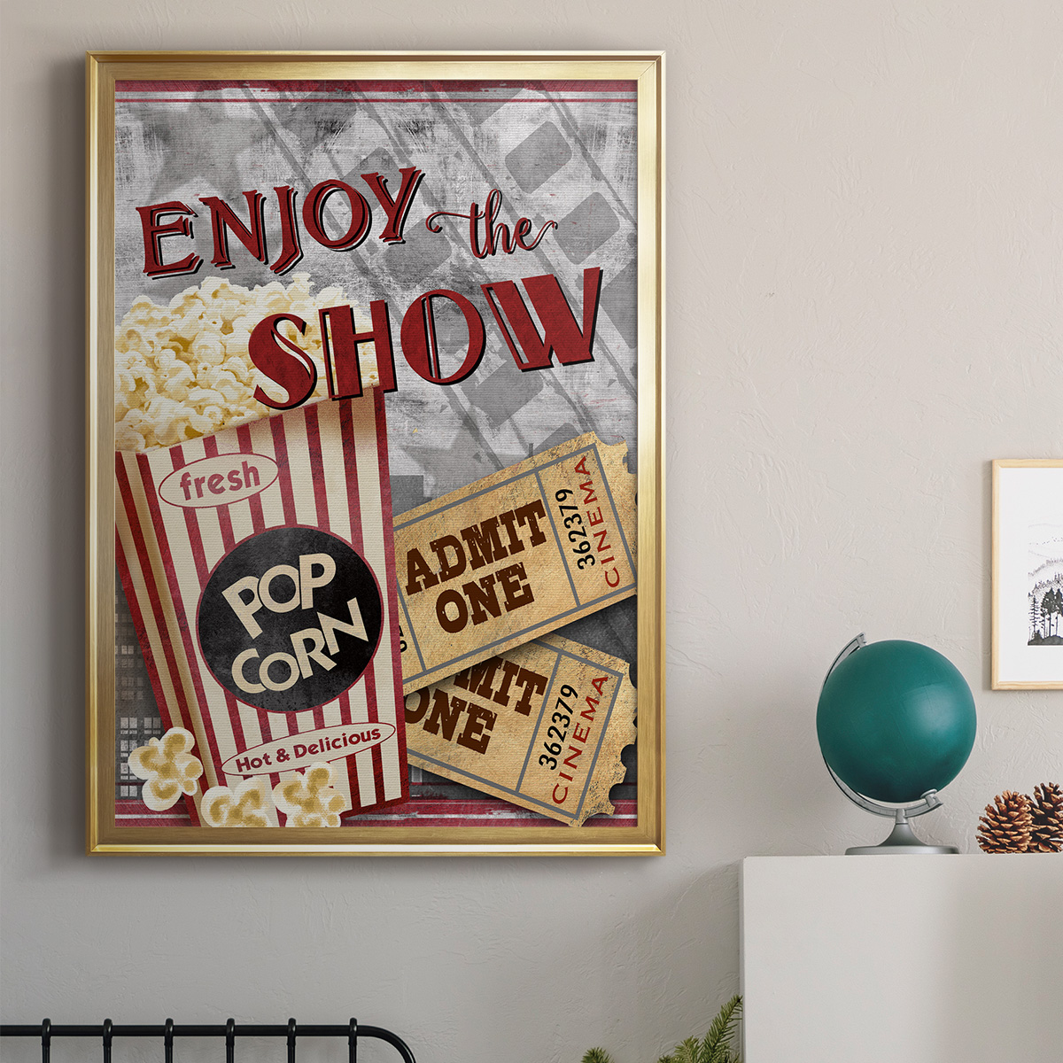 Movie Night I Premium Framed Print - Ready to Hang