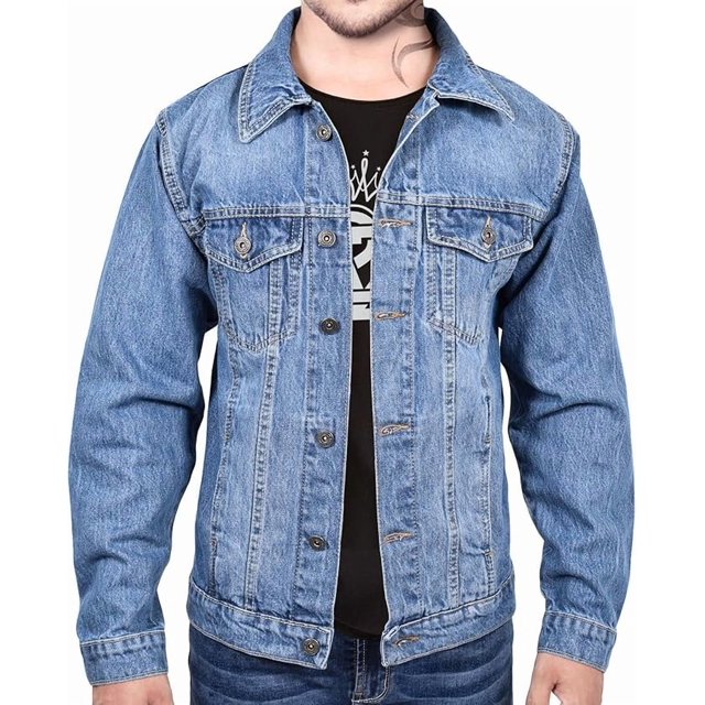Chaqueta vaquera de moda para hombre, abrigo de manga larga para hombre