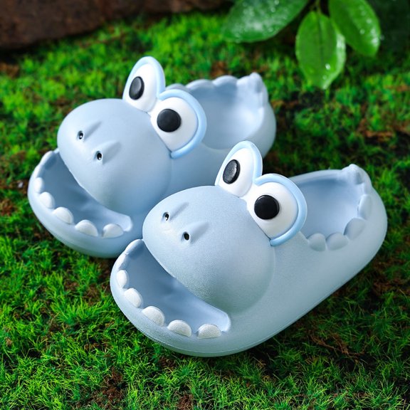 Herrnalise Children Summer Cartoon Dinosaur Slippers Baby Bathing Shoes For Boys Girls In The Bathroom Shoes for Toddler Girls