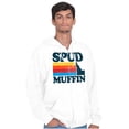 thumbnail image 5 of Idaho Potato Land Spud Muffin Funny Zip Up Hoodie Men's Women's Brisco Brands L, 5 of 6