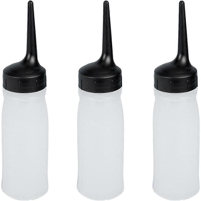 3pcs Hair Dye Bottles Hair Coloring Shampoo Bottle Refillable Container for Salon