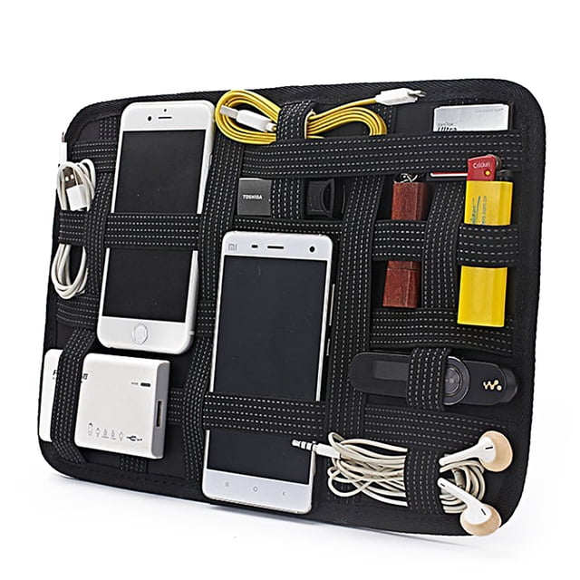 Coofit Organisateur Électronique Planche Élastique Sac de Voyage pour Gadgets Organisateur Électronique