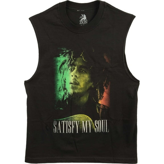Bob Marley Satisfy My Soul Muscle Juniors Tank Top