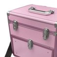thumbnail image 7 of Multifunction Makeup Carrying Case 48 Compartments Travel Lockable Nail varnish Pink with Strap, 7 of 7