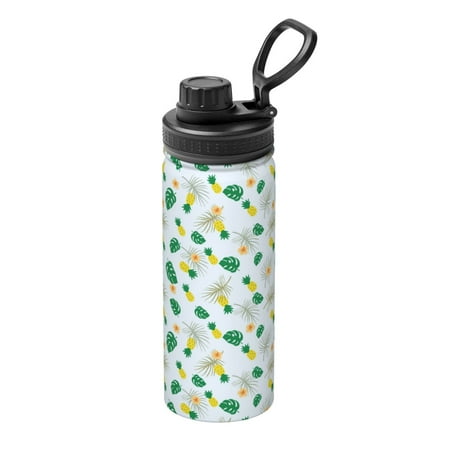 

Ocsxa Pineapple Print 18oz Stainless Steel Water Bottle Unisex Water Bottle Insulated Sports Water Cup Flask for Cold Water Drinks/Sports/Travel/Car/School