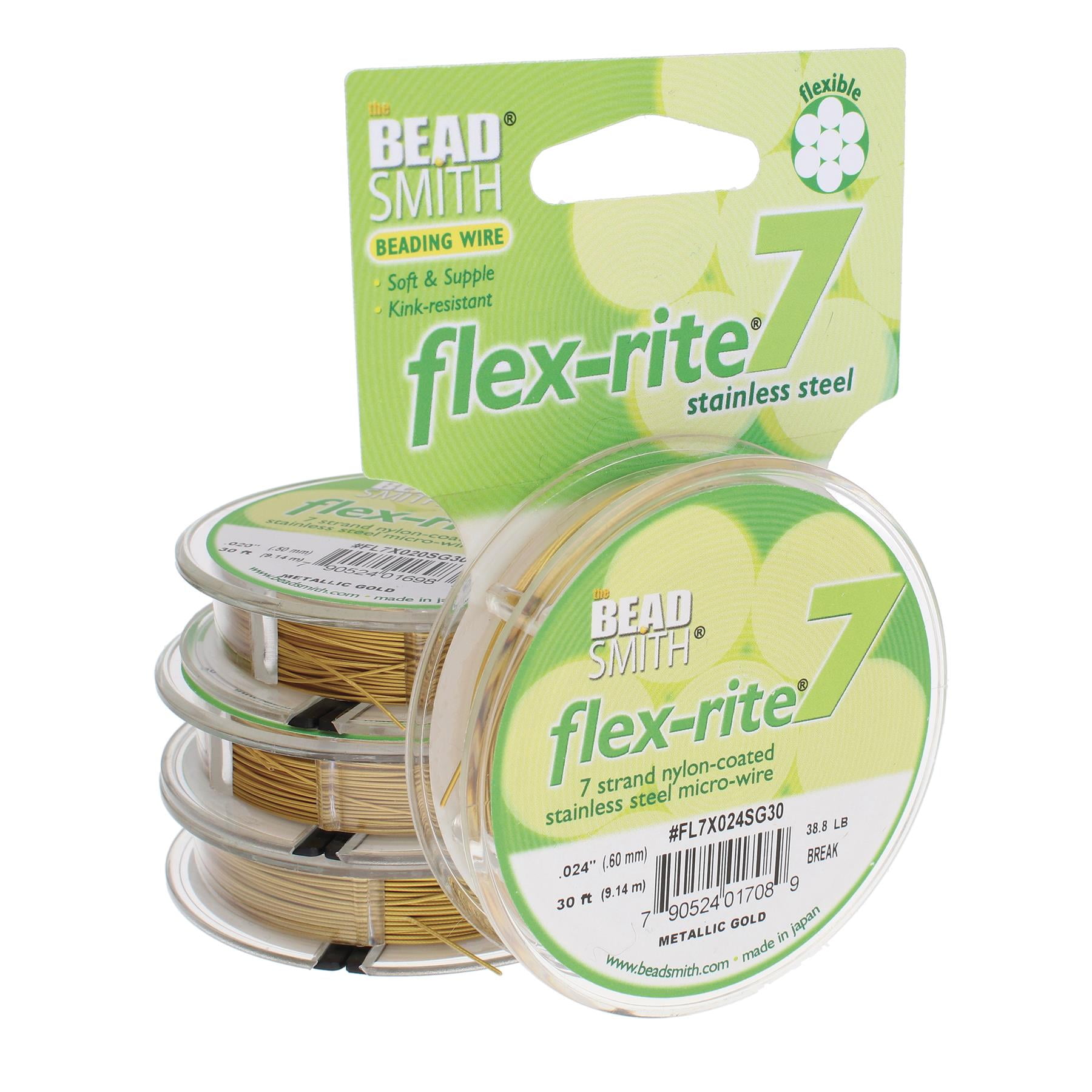 The Beadsmith FlexRite 7 Strand Nylon Coated, StainlessSteel Beading