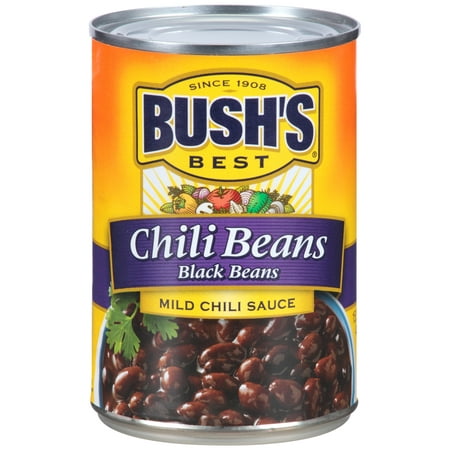 (6 Pack) Bush's Best Black Beans In A Mild Chili Sauce, 15.5