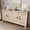 Natural, variant on 60" Premium Rustic Farmhouse Credenza in Elegant Black, Symmetrical Sunburst Door Design, Heavy-Duty TV Stand with Adjustable Shelves, Black Wood Storage Cabinet (Black)
