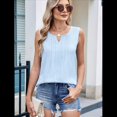 thumbnail image 4 of Camiseta de Tirantes de Verano para Mujer, Sin Mangas, Estilo Informal de Negocios, Básica, Holgada, Elegante, para el Trabajo, 2025. Azul M, 4 of 10