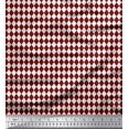 thumbnail image 1 of Soimoi Red Cotton Voile Fabric Diamond Geometric Printed Craft Fabric by the Yard 56 Inch Wide, 1 of 5