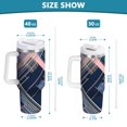 thumbnail image 6 of Yayeee 40oz Double-Wall Insulated Stainless Steel Tumbler with Handle Bottle, Black Stripes, 6 of 8