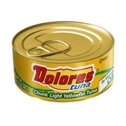 Dolores Tuna in Oil, Chunk Light Yellowfin Tuna in Vegetable Oil, 10.4 oz Can