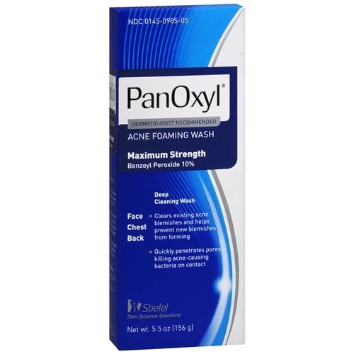 Panoxyl Benzoyl Peroxide Foaming Acne Wash 10% 5.5oz - New
