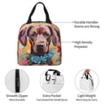 thumbnail image 2 of Kdxio Painted Flower Puppy Print Insulated Lunch Bag,Reusable Tote Lunch Box for Women Men,Leakproof Cooler Lunch Bags for Work Office Travel Picnic, 2 of 6