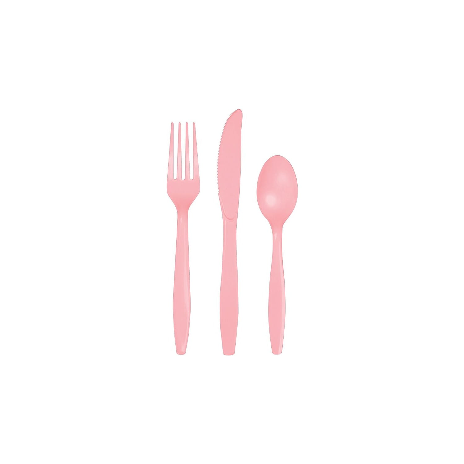 Creative Converting Heavy-Weight Plastic Classic Pink Assorted Cutlery 24/Pack 10428