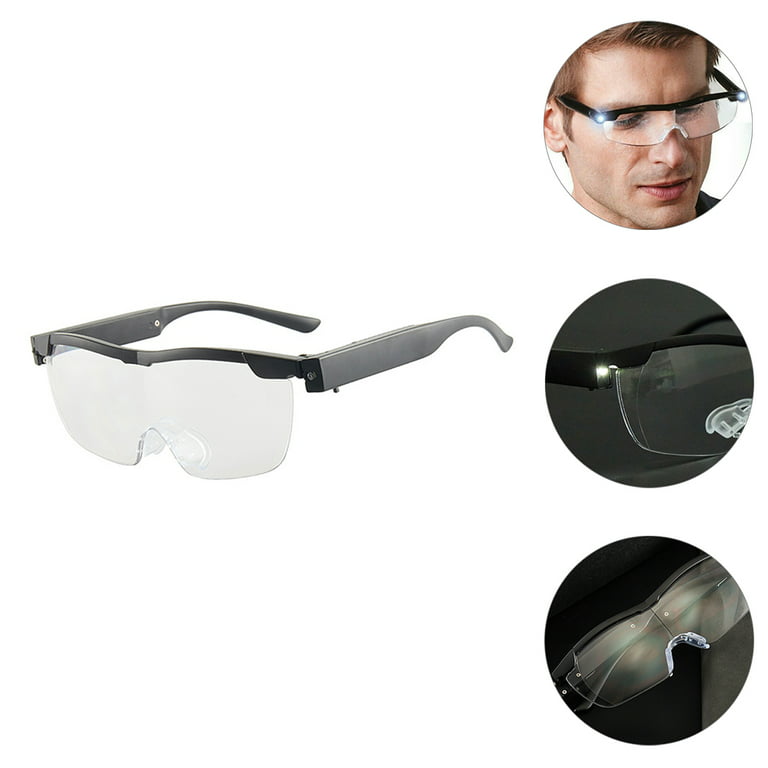 Vision Magnifying Glasses Eyewear with LED Light for 250 Degree Presbyopia