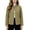 Green, variant on Womens Jackets Corduroy Quilted Stand Collar Button Down Coat Embossed Pattern Casual Warm Outerwear Pockets (M, Orange)