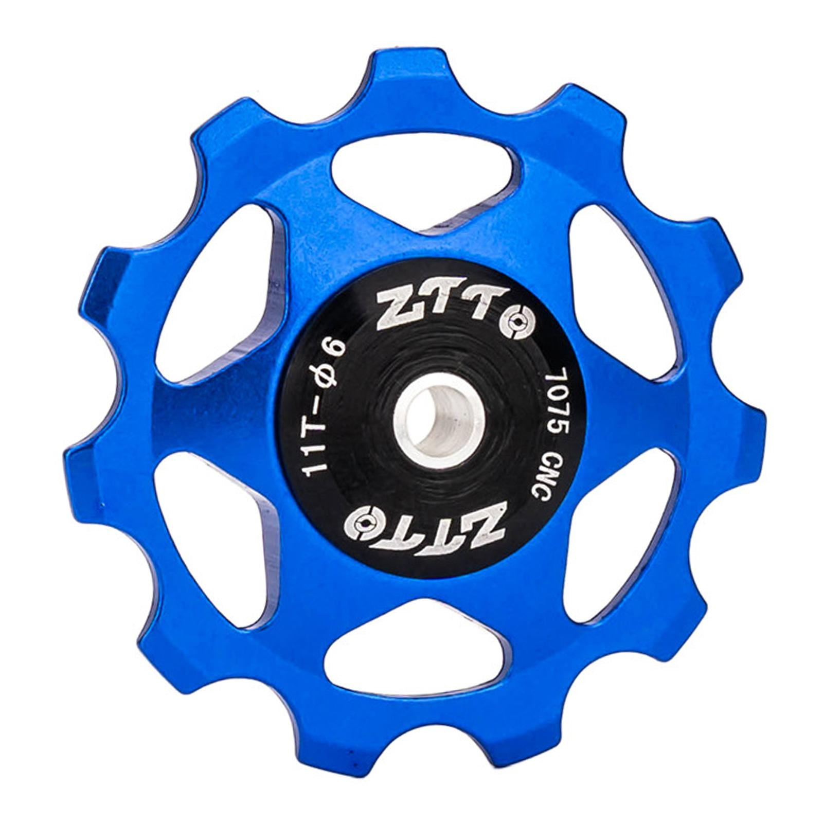 Rear Derailleur Pulley Jockey Wheel BMX Universal Guide Roller Cycling Accessory Aluminum Alloy Components Ultralight 11T Parts Bearing blue