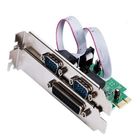 FOR PCI-e Combo 2 Serial   1 Parallel IEEE 1284 Controller card PCI express to RS232 com   printer LPT port adapter win10