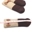 thumbnail image 3 of 4 Pcs/Ensemble 10*3.5cm Chaussettes Antidérapantes pour Pieds de Chaise Protection de Sol en Tissu Chaussettes Tricotées pour Pieds de Table Chaussettes pour Pieds de Meubles, 3 of 6